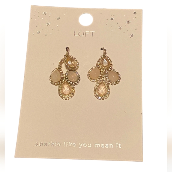 NWT LOFT Sparkle Drop Earrings ✨ - Picture 1 of 4